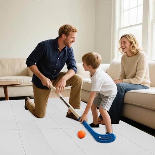 Assembled square configuration of premium indoor outdoor hockey shooting mat
