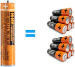 Rechargeable Nickel Metal Hydride cells for cordless phone replacement power.