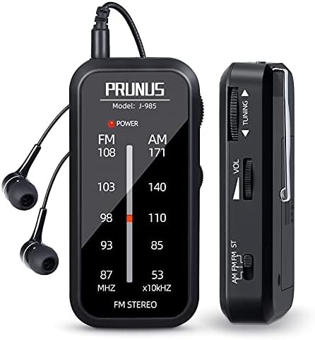 Prunus J-985 portable radio showing back clip mechanism
