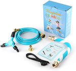 FCLLD premium blue summer game toy package components featuring twelve precision spray nozzles layout