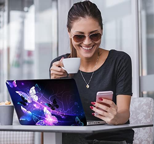 Icolor purple butterfly waterproof vinyl laptop protector graphic design details