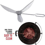 Charcoal kettle grill bottom ash sweeper replacement kit close up