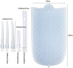 Five different sizes of soft replaceable enema tips included in the GNEGKLEAN kit.