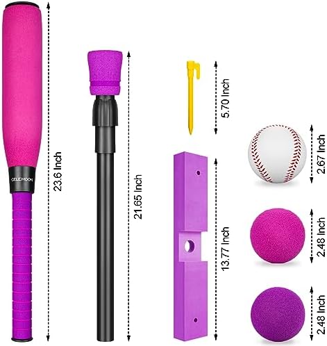Close up of 16.5 inch foam baseball bat for toddlers
