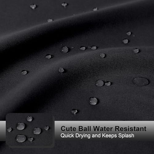 Rust proof metal grommets top header detail on black bathroom curtain