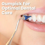 GumPick gum stimulator kit with 12 refill tips and aluminum handles
