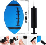 Children playing with colorful waterproof rubber mini footballs in an outdoor backyard game setting