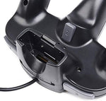 Rear angle view of the iconic M-shaped trident design showcasing the dual Z-trigger layout