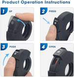 Fahren premium motorcycle mobile charger packaging box detailing specifications and safety features.