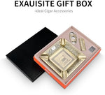 CIGARLOONG premium three piece accessory set for aficionados arranged together
