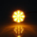 Back of the Partsam 2 inch sealed clearance light showing the universal heavy duty truck fitment design.