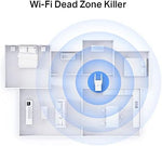 TP-Link premium USA imported home networking device showing the rear power plug connection details.