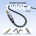 Ugreen 4-pole audio cable plugged into gaming headset