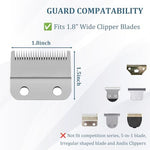 CR8GR8 hair trimmer guide attachments displayed alongside the included black mesh organizer bag