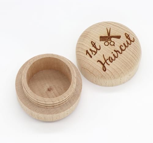 Close up of natural wood grain on baby keepsake box