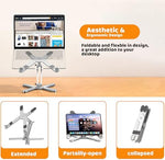 Moallia 360 rotating laptop stand showing the base rotation mechanism