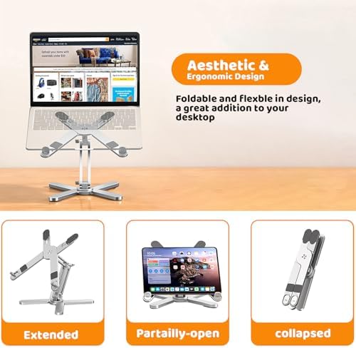 Moallia 360 rotating laptop stand showing the base rotation mechanism