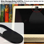 Six pack black web camera covers showing the thin sliding mechanism