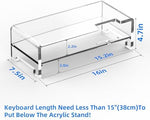 Beimu transparent laptop riser showing removable middle partition with smartphone slot