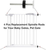 Complete set of four black M8 spindle rods with wall protectors ready for home installation.