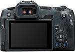 Canon EOS R8 camera bundle including the 64GB Sony TOUGH memory card and black branded shoulder bag