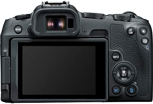 Canon EOS R8 camera bundle including the 64GB Sony TOUGH memory card and black branded shoulder bag