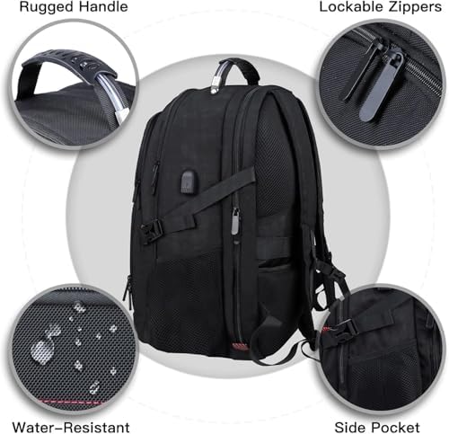 Anterk water resistant airline approved carry on bag with built in external USB port