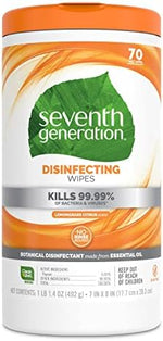Seventh Generation botanical cleaning wipes packaging details