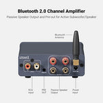 Fosi Audio BT20A Pro mini Class D home audio receiver angled view illustrating the aluminum chassis