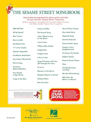 Sesame Street - Piano Vocal Guitar Songbook | Children's TV Theme Sheet Music Collection | Classic Songs for Beginners and Families | Easy Piano Music Book with Lyrics and Guitar Chords - Image 3
