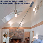 20+ Ft High Reach Ceiling Fan Duster & Cobweb & Corner Brush Duster with 3-14 ft Spliceable Pole Microfiber Feather Duster for Spider Web, High Ceiling, Blinds, Furniture Cleaning Tool Kit - Image 8