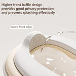 Detailed view of the Kindsgut removable inner potty bowl and splash guard