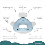 Kindsgut authentic imported whale toilet reducer in light blue lifestyle setting