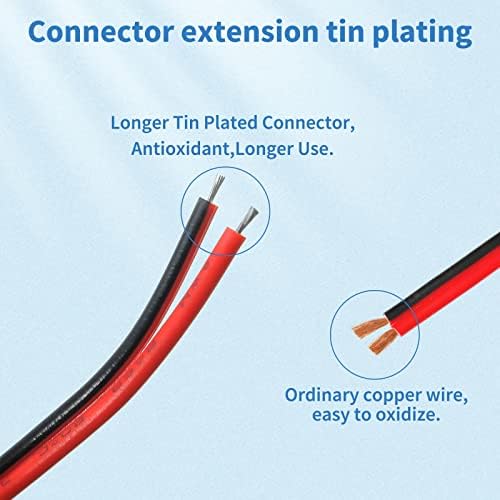 Centropower DC barrel jack adapter link line pack showing twenty pieces of male pigtail cords arranged together.