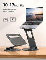Nulaxy premium laptop holder with silicone non slip pads highlighting stable base design