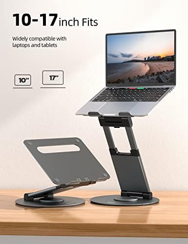 Nulaxy premium laptop holder with silicone non slip pads highlighting stable base design
