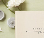 Interior view of Modern Album Designs blank 140 GSM guest book pages