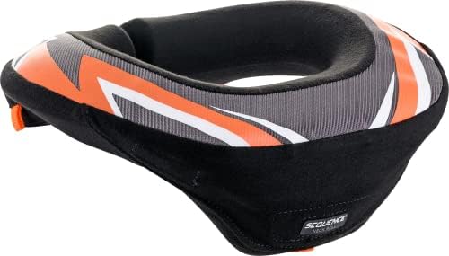 Alpinestars kids hybrid neck guard showing dual density structure and extended tail
