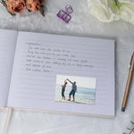 Interior pages of Lankaiva retirement memory book for signatures