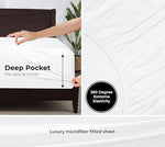 Deep pocket design on Royale Linens queen fitted sheet