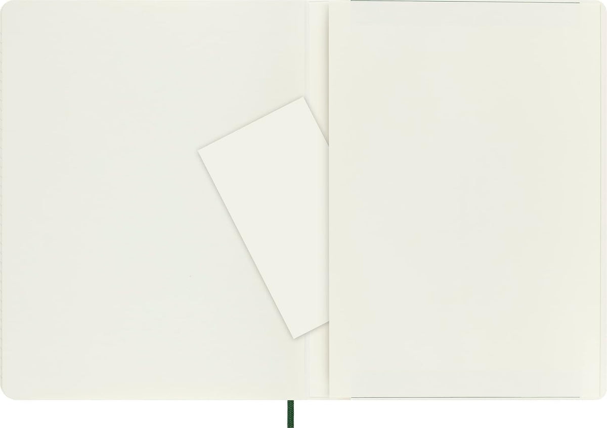 Moleskine soft cover notebook spine angle