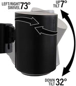 Sanus adjustable speaker bracket showing the thirty-two degree downward tilt capability