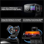 Ordro M5 gimbal camera with rotating touchscreen