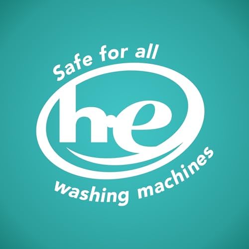 Back label of laundry detergent showing instructions and fabric care details