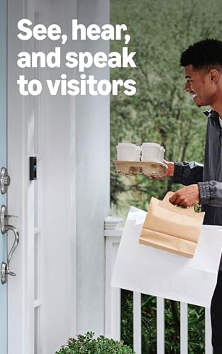 Two way talk feature demonstration of the Ring smart door camera system.