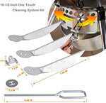 Three stainless steel damper blades and control rod components assembly