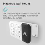 Premium imported Abode home automation control pad close up view.