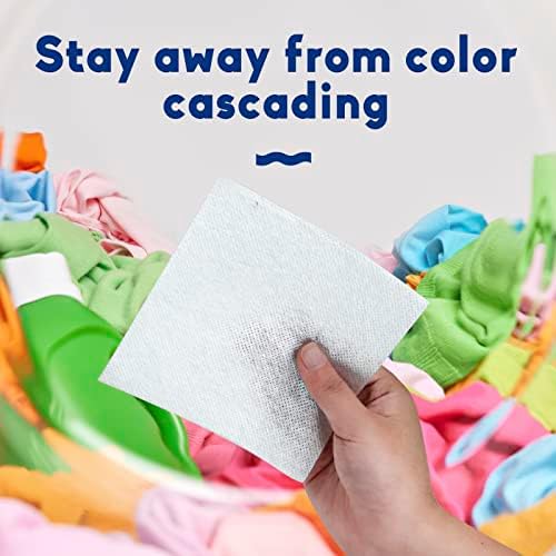 Xcleen laundry sheets preventing color bleeding in a mixed wash of whites and colors.