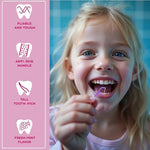 Kids and adults bubble gum flavored dental picks for daily oral care