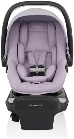 Evenflo rotational preemie car seat showcasing the one hand rotating base mechanism for easy car entry